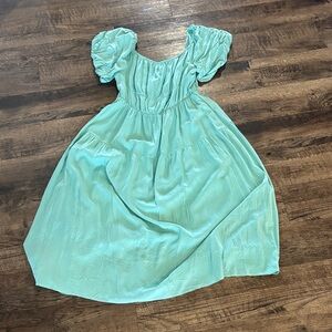 Elegant Mint Green Casual Dress